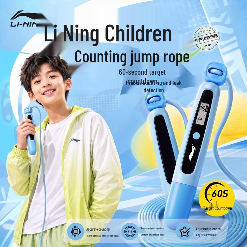 Li-Ning Student Bearing Jump Rope with Counter & Countdown Timer