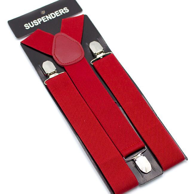 Men’s 3.5cm Elastic Trousers Suspenders with Clips
