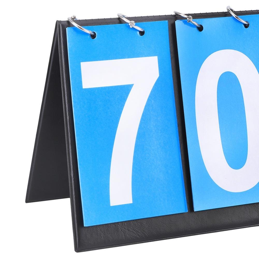 Flip Design 4‑Digit Scoreboard Blue Number Flip Chart for Table Tennis Basketball Badminton