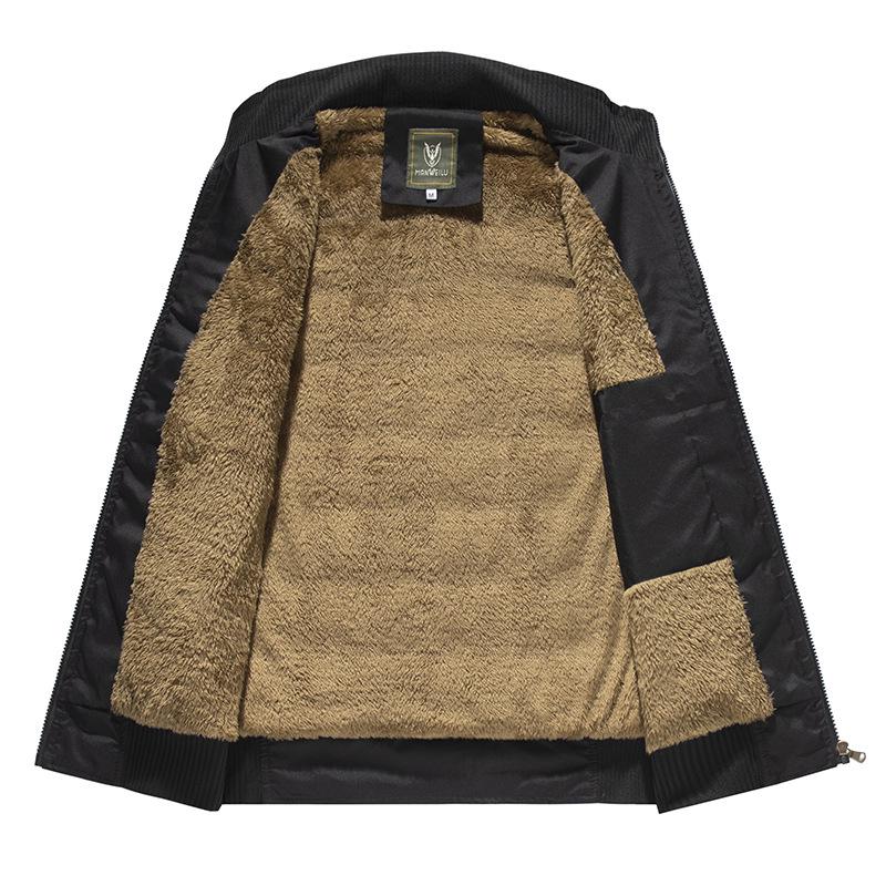 Men's Fleece-Lined Windproof Waterproof Plus Size Stand-Up Collar Sleeveless Jacket for Middle-Aged and Elderly Warm Heart Protection