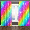 Rainbow Sparkling Curtain Living Room Window Decor Polyester Home Set Of 2 Made With Rod Pocket Washable Area Ready