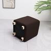 Elastic Jacquard Ottoman Cover Solid Color Footstool Case Durable Pouf Stool Cover  Home Decor