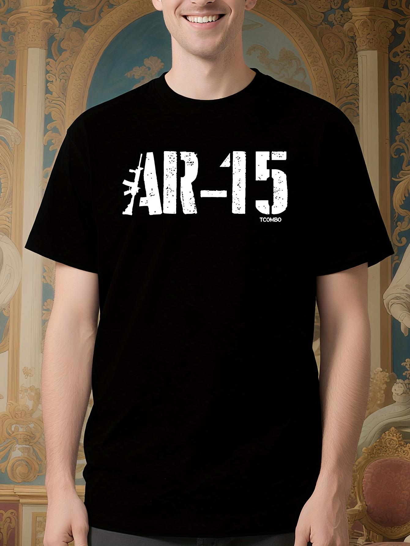 Vintage AR-15 Rifle Graphic Tshirt - Black Tactical Milit... S