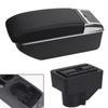 Reposabrazos de coche para Ford Fiesta 2011-2019, caja de almacenamiento de actualización, accesorios de coche retráctiles