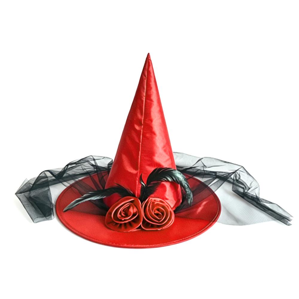 Light-Up Spiderweb Witch Hat Halloween Decoration