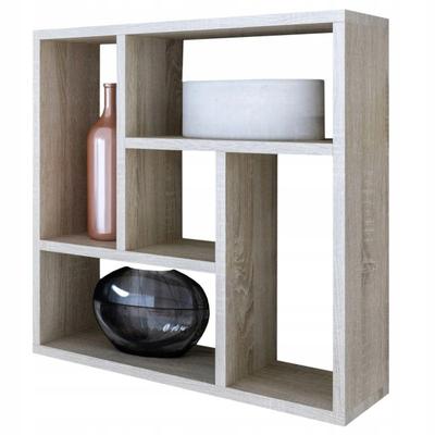 Molly Bookcase, Sonoma Oak, Hanging Shelf for the Living Room, Office, MK Studio
