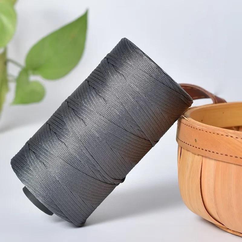 Új Jég Selyem Fonal 250g/Tekercs 2.5mm Nyári Horgoló Fonal DIY Kötéshez Táska Cipő Lapos Üreges Fonal Kézzel Kötött Fonal Kellékek