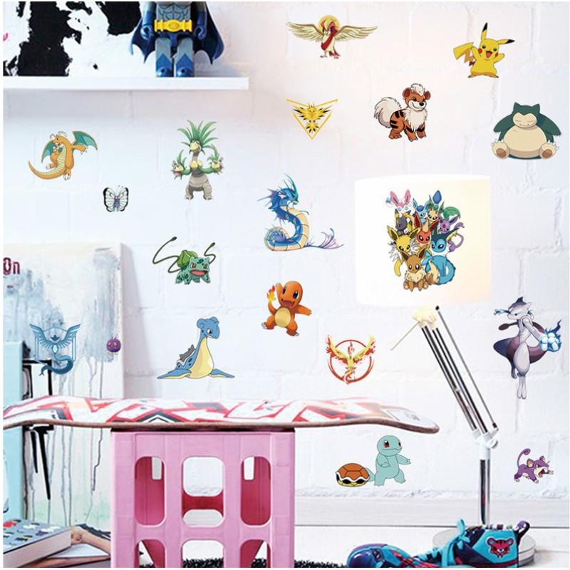 Cartoon Pokmon Wall Decor Pvc Material Bedroom Living Room Supplies Decoration