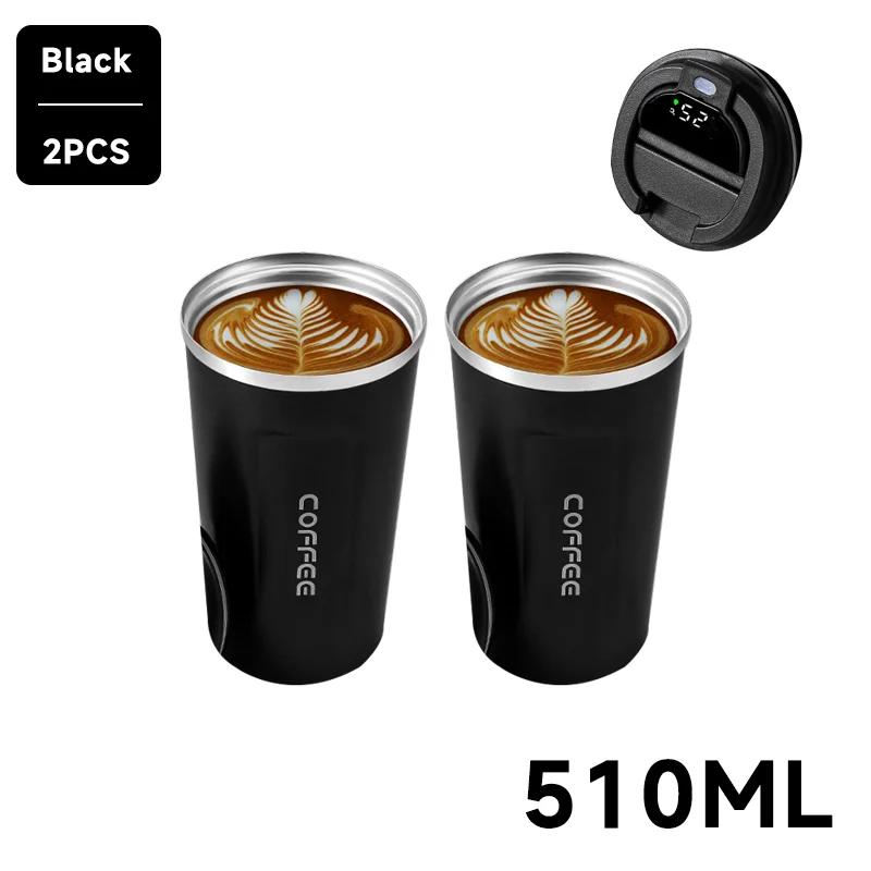 Thermo Cafe Coffee Mug Car Thermos Mug 380ML Travel Thermo Cup for Tea Water Coffee Double Stainless Steel