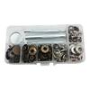 Kit di installazione professionale per bottoni a pressione in rame Heavy Duty 15 mm 12,5 mm Fissaggi per Artigianato Tessile Realizzazione di Abbigliamento