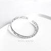 Buyee 925 Sterling Silver Classic Bangle Light Polishing Rome Simple Open Bangle for Women Man Fashion Party Fine Jewelry Circle