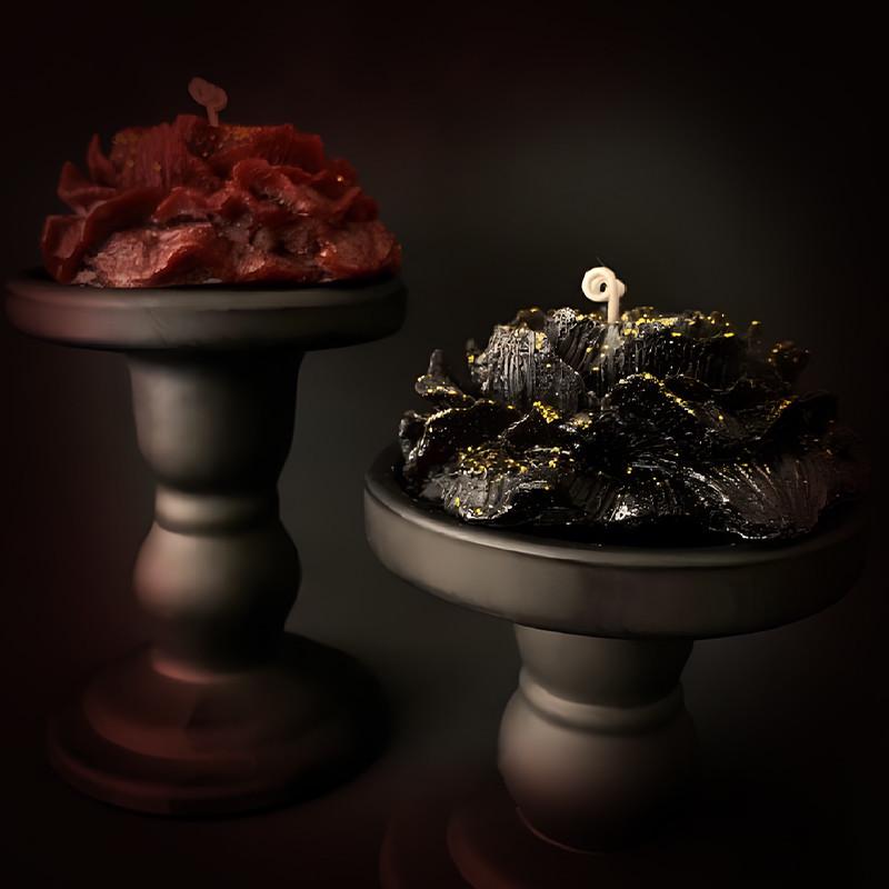 Peony Rose Gilded Low-Temp Drip Wax Candles - Skin-Friendly Adult Training Props