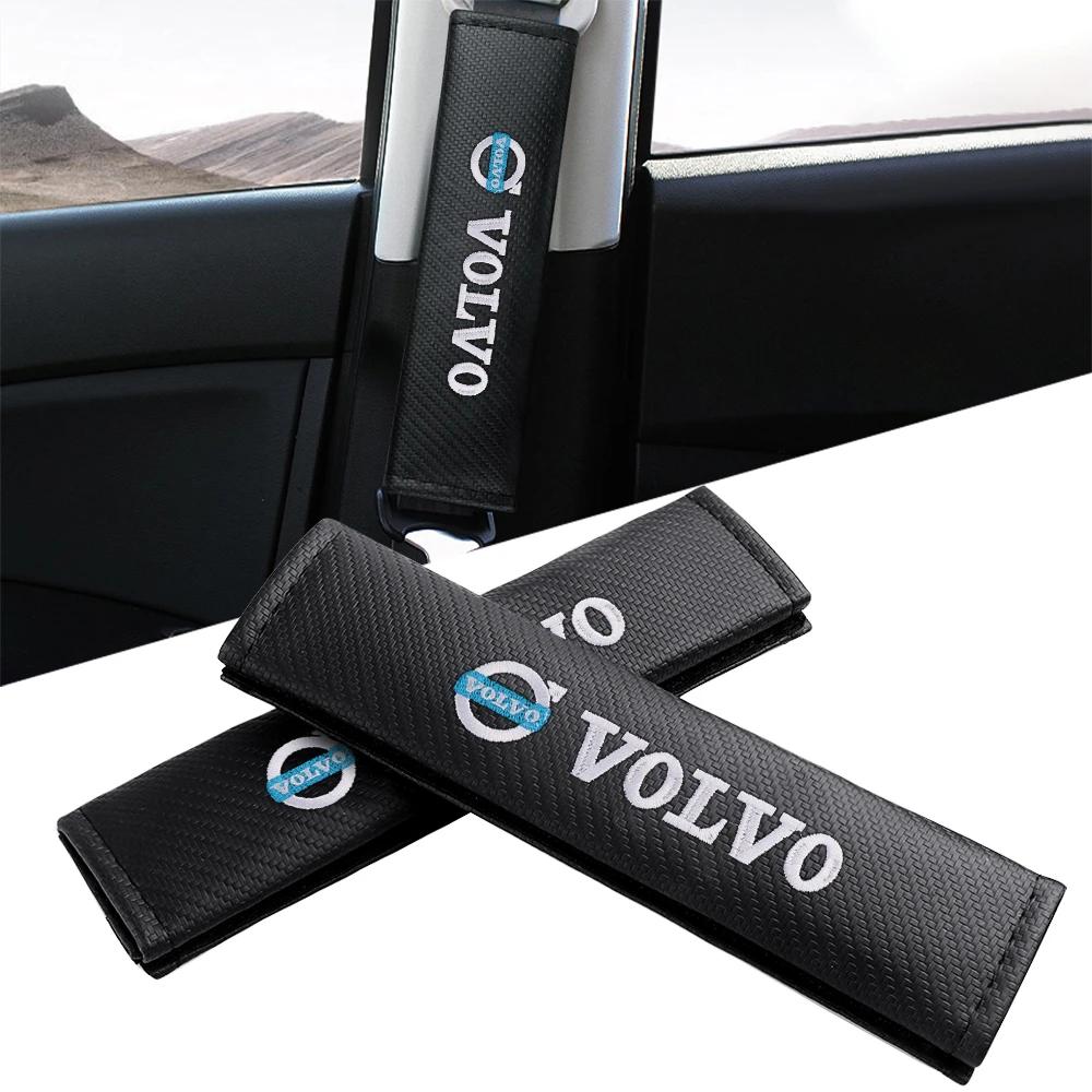 AAJZ1 For Volvo XC60 V50 V70 S90 Olestar XC40 S80 EX90 XC70 V90 Car Styling Carbon Fiber Seat Belt Cover Safety Shoulder Protector
