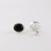 Black Onyx Gemstone 925 Sterling Silver Gift Jewelry Handmade Stud Earrings 0.5" EE-178-21