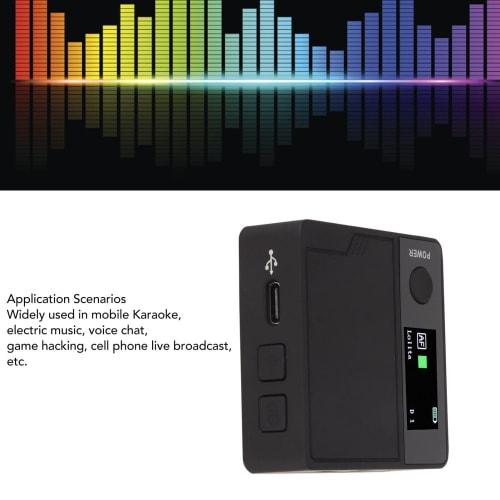 Portable Live Sound Card Voice Changer - 11 Sound Effects, Color Screen Display, Optimized Sound, Strong Compatibility, Wide Applications Such As Kara