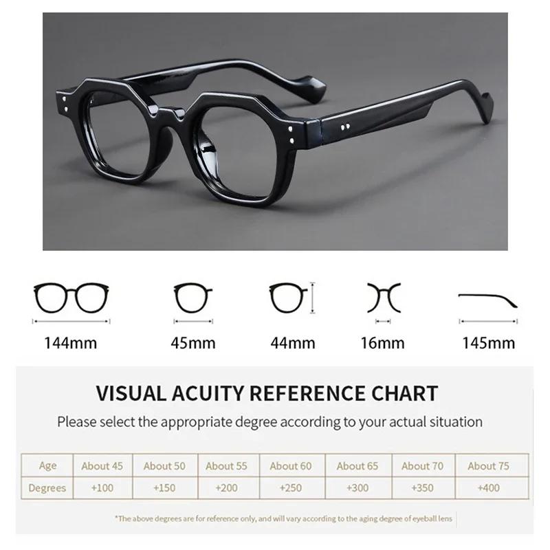 2025 Einfache Retro Polygonale Lesebrille Vielseitige Europäische und Amerikanische Kleine Fassung Anti-Strahlung Alterssichtigkeit Brille