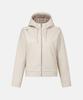 Descente Women'S Wool-Like Training Hooded Zip-Up Jacket Oatmeal Sr122Pft11
