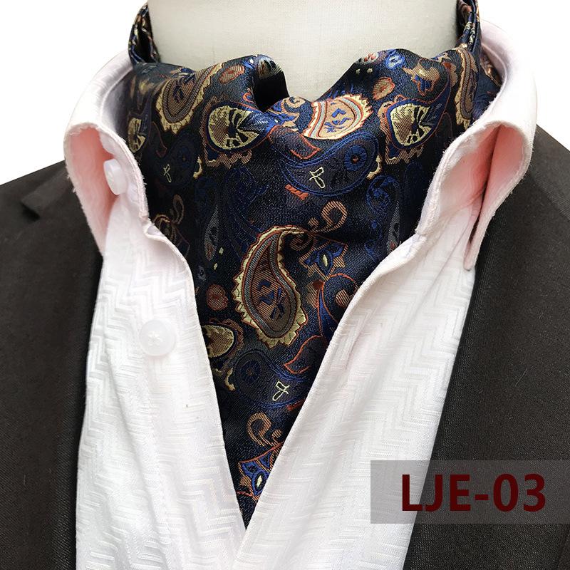 Men's Wide Tie Large Pattern Snood Scarf