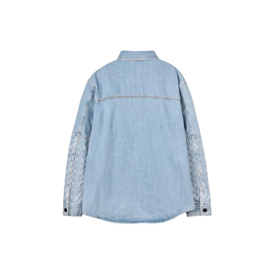 COACH SS24 Shirt Men's Light Indigo CM799-NIM