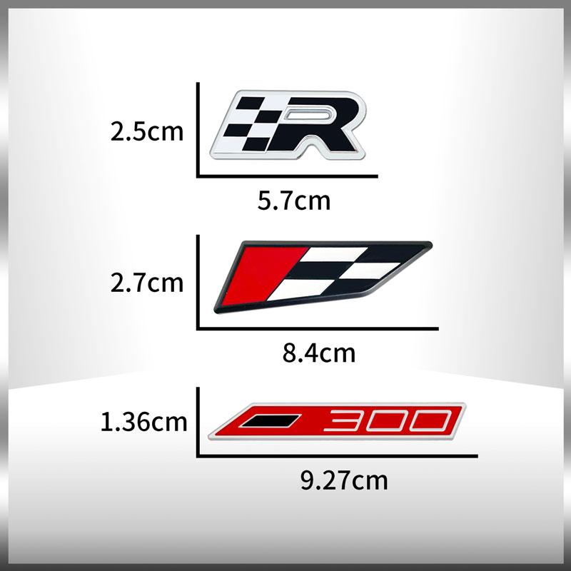 Car 3D Metal Sticker Race 300 Flag Emblem Front Grille Sticker Fender Side Badge Decal For Seat Cupra Leon Altea Ibiza Fiat 500 E6