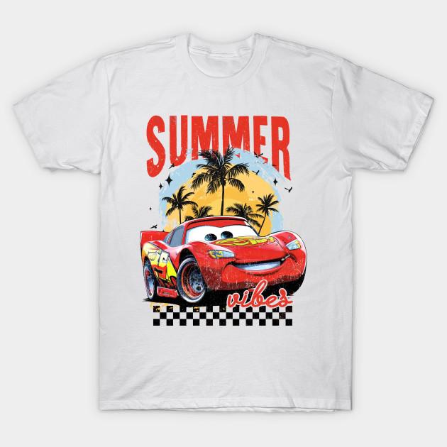 

Men Black Print T-shirt Summer Vibes Cartoon Car No-Cut Transfer Paper Print Cotton Tshirt M белый