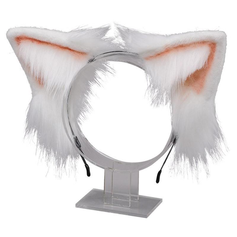 Handmade Kawaii Dog Ear Headband Girls Lolita Style Plush Animal Ears Hair Accessory Sweet Pastel