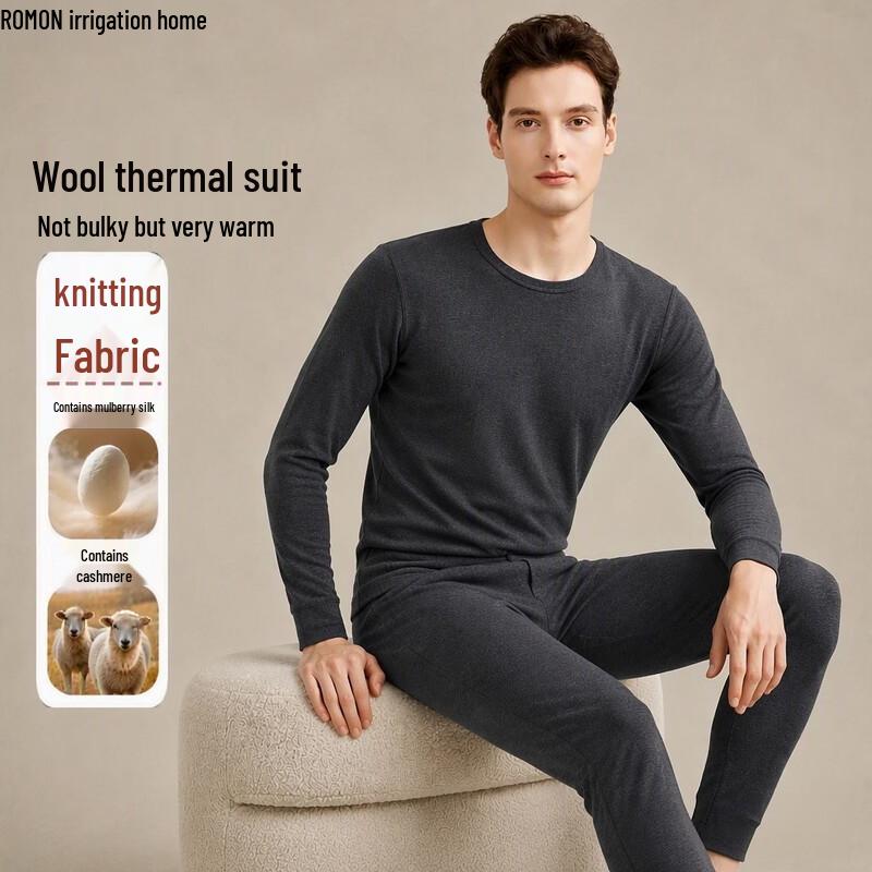 ROMON Men's Silk Blend Thermal Underwear Set