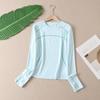 Women's Slim-Fit Color-Block Sports Long-Sleeve T-Shirt: Vibrant Colors, Contrast Stitching, Round Neck, Outdoor Style