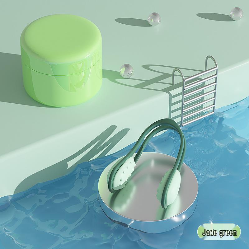 Universal Waterproof Silicone Swimming Earplug & Nose Clip Set for Children and Adults - Professional, Noise-Reducing, Portable.