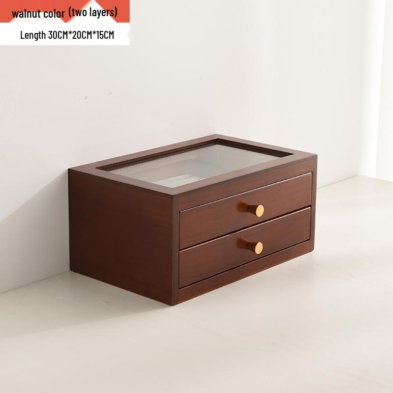 Luxury Solid Wood Multi-Layer Jewelry Box with Anti-Oxidation Storage