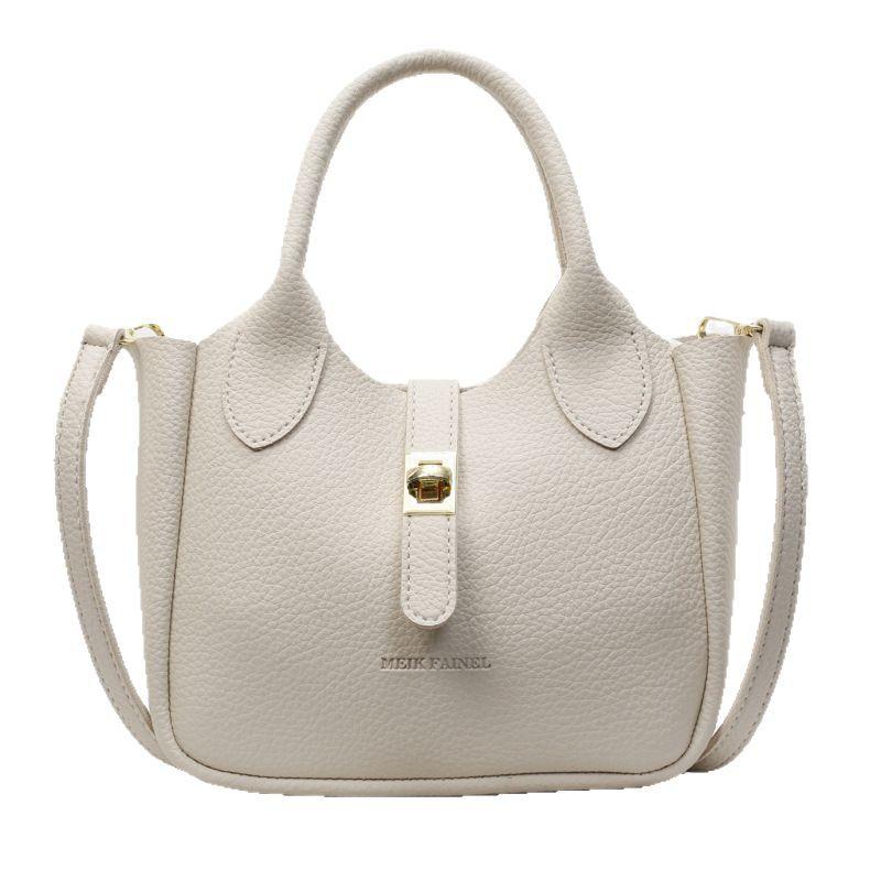 Korean version ins portable small bag women's 2025 new casual fashion bucket bag women's work shoulder messenger bag