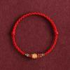Pure Gold 999 Zodiac Red String Bracelet with Luck Beads for Baby's Full Moon or New Year