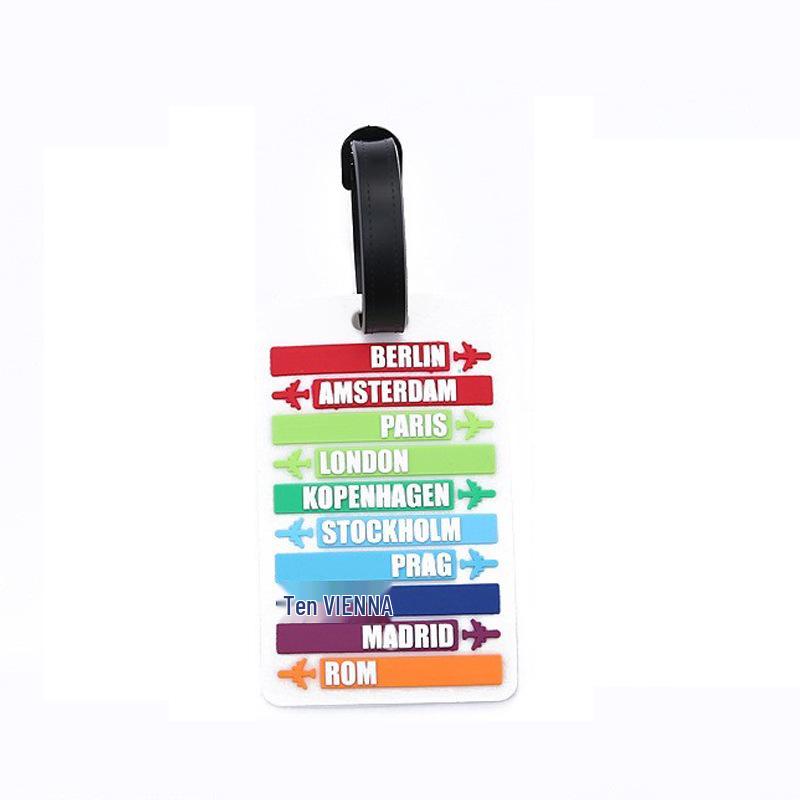 Wish 3D Creative Soft PVC Luggage Tag for Travel and Backpacks