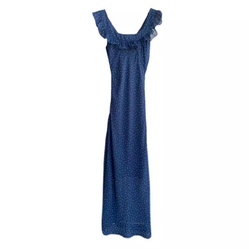 Elegant Waist Slim Camisole Women Polka Dot Dress Women's Casual Dress Daily Style