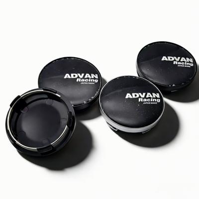4pcs Black Silver Advan Racing Logo Emblem Car Wheel Center Caps 58MM 54MM Wheels Hub Cap Rim Hubcaps Dust Cover Car Accessories