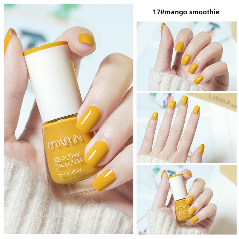 Ou Yafei 8ml Water-Based, Long-Lasting, Quick-Dry, Peelable Nail Polish