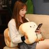 Sliced Bread Plush Pillow,Funny Toast Bread Stuffed Pillow,Adorable Expression Food Plush Nap Pillow with Hand Pocket Seat Cushion Great Gift Choice