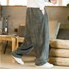 Oversized Pants Tradition Casual Autumn Wide-leg Trousers Harajuku Corduroy Streetwear Straight Pants Male Elastic Waist Loose