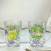 Shangqi Hand-painted Grape Borosilicate Glass Cups, Set of 2