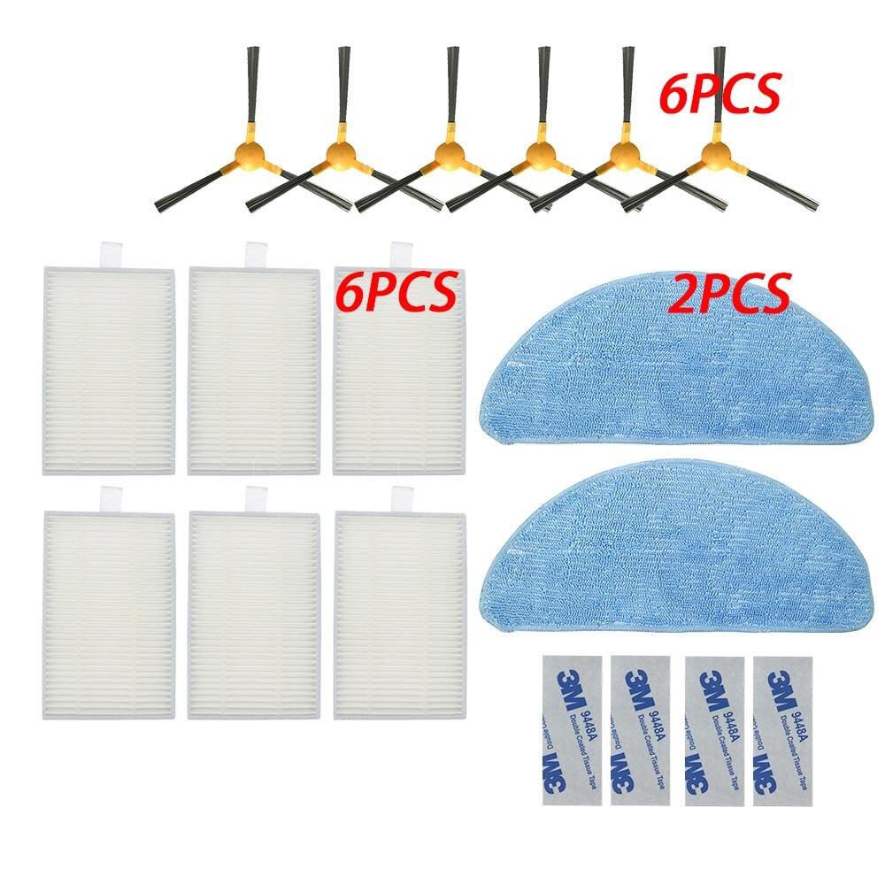 Perie laterală Filtru HEPA Lavetă mop pentru Proscenic 800T 820S pentru LIECTROUX C30B Aspirator Kit Accesorii Filtru Curățare