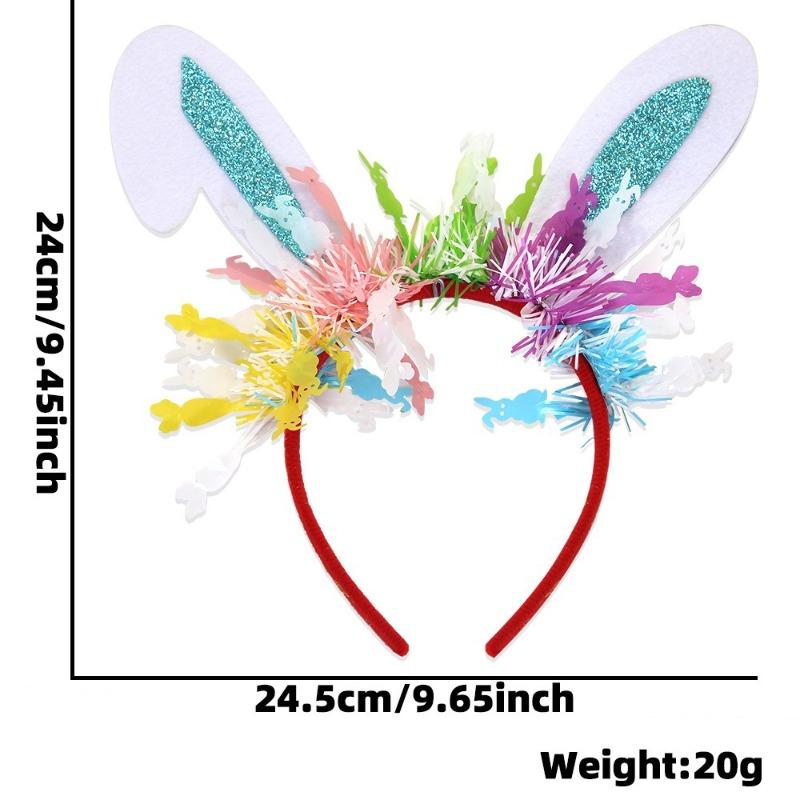 

Easter Glitter Bunny Ears Headband for Women Colorful Festive Hair Accessory for Party Costume,Egg Hunt Holiday Decor Headbands синій