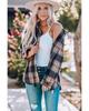 Azura Exchange Plaid Oversize Shacket with Rounded Hem