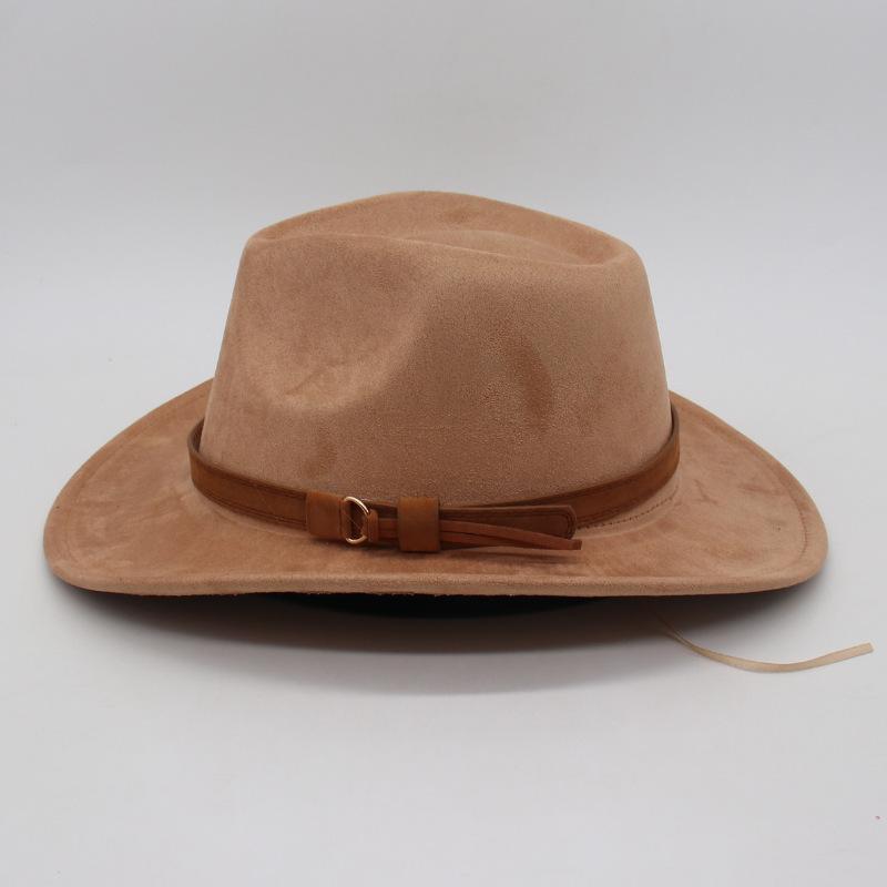 Suede Hat Chinese Style Foreign Style Sun Hat Vintage Top Hat Gentleman Jazz Hat Men's and Women's Nostalgic Felt Hat