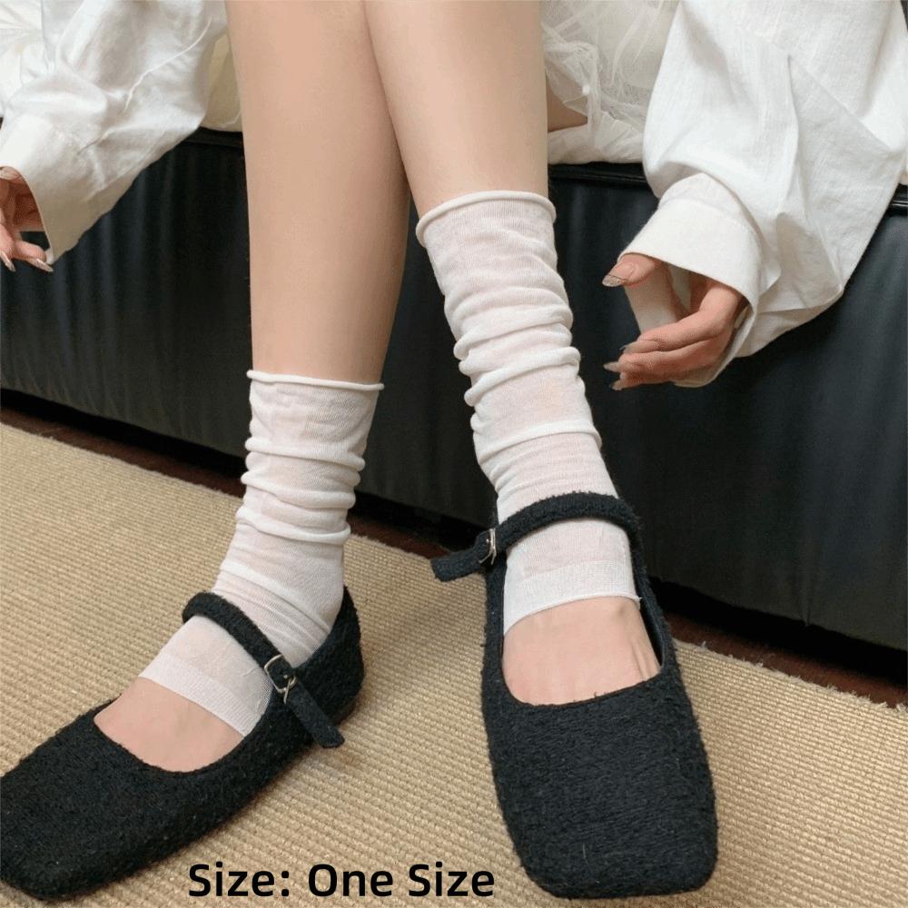 Atmungsaktive Lolita Socken Dünne Halbfußsocken Neue Beinstulpen Frühling Sommer