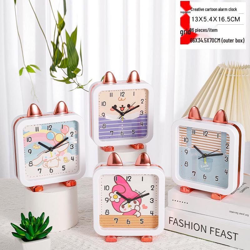 Retro-Wecker mit lauter Glocke und Nachtlicht – geräuschloser Nachttischwecker, kreatives Geschenk für Studenten und als Schlafzimmerdekor