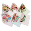 Hot Stamped Flower Pop-up Greeting Cards with Envelope Invitation Card  Thanksgiving