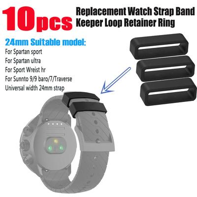 10pcs 24mm Replacement Watch Strap Band  Retainer Ring Keeper Loop Security Holder For SUUNTO Spartan Suunto 9/TRAVERSE