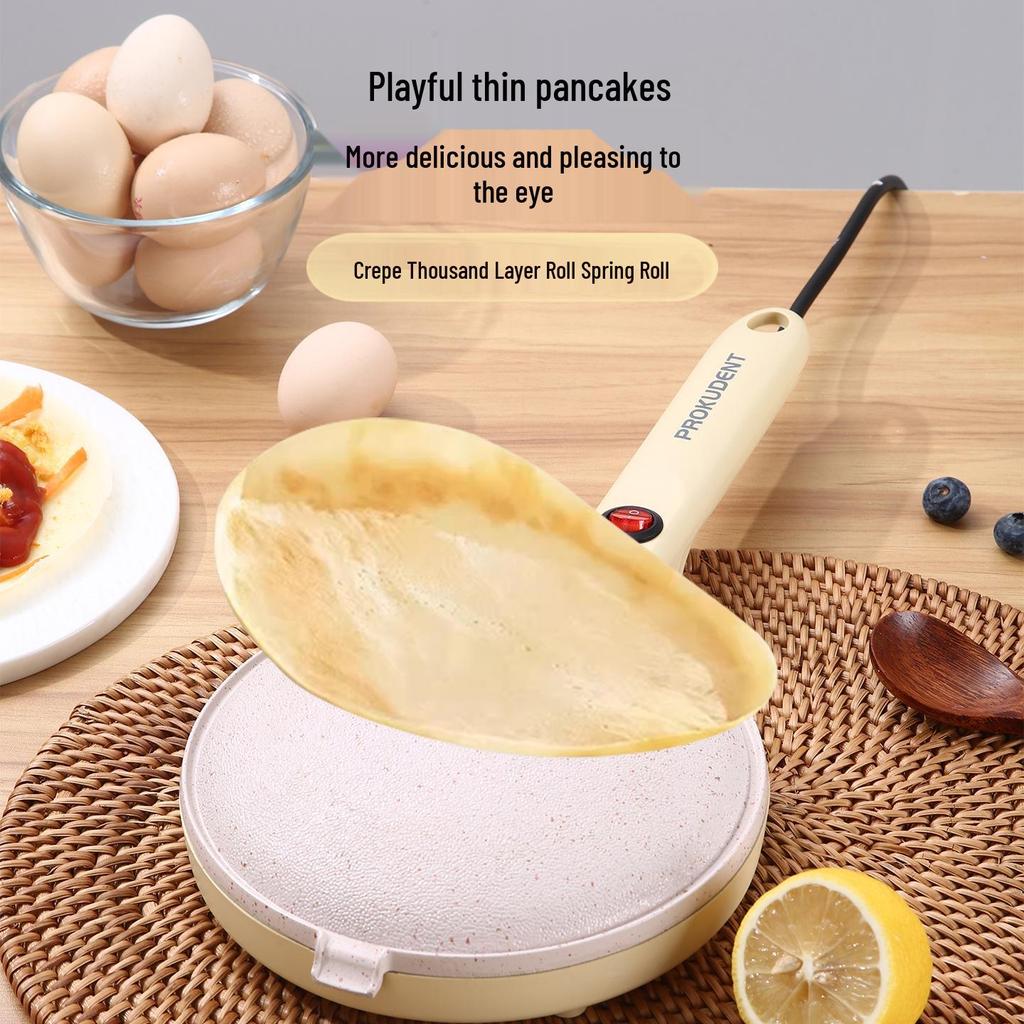 Multifunktionaler Crêpe- und Frühlingsrollen-Maker mit Grill - Elektrische Pfannkuchenplatte