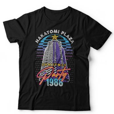 Maglietta di Natale Nakatomi Plaza Brutta Unisex Die Hard Film Divertente Natalizio Festivo