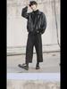 Trendige Herren-Motorrad-Pilotenjacke aus Leder im koreanischen Stil – lockere Passform, Frühlings-/Herbstmode
